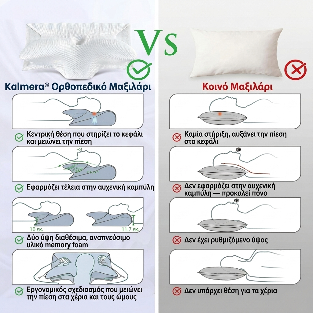Kalmera™ Μαξιλάρι Αυχένα από Αφρό Μνήμης